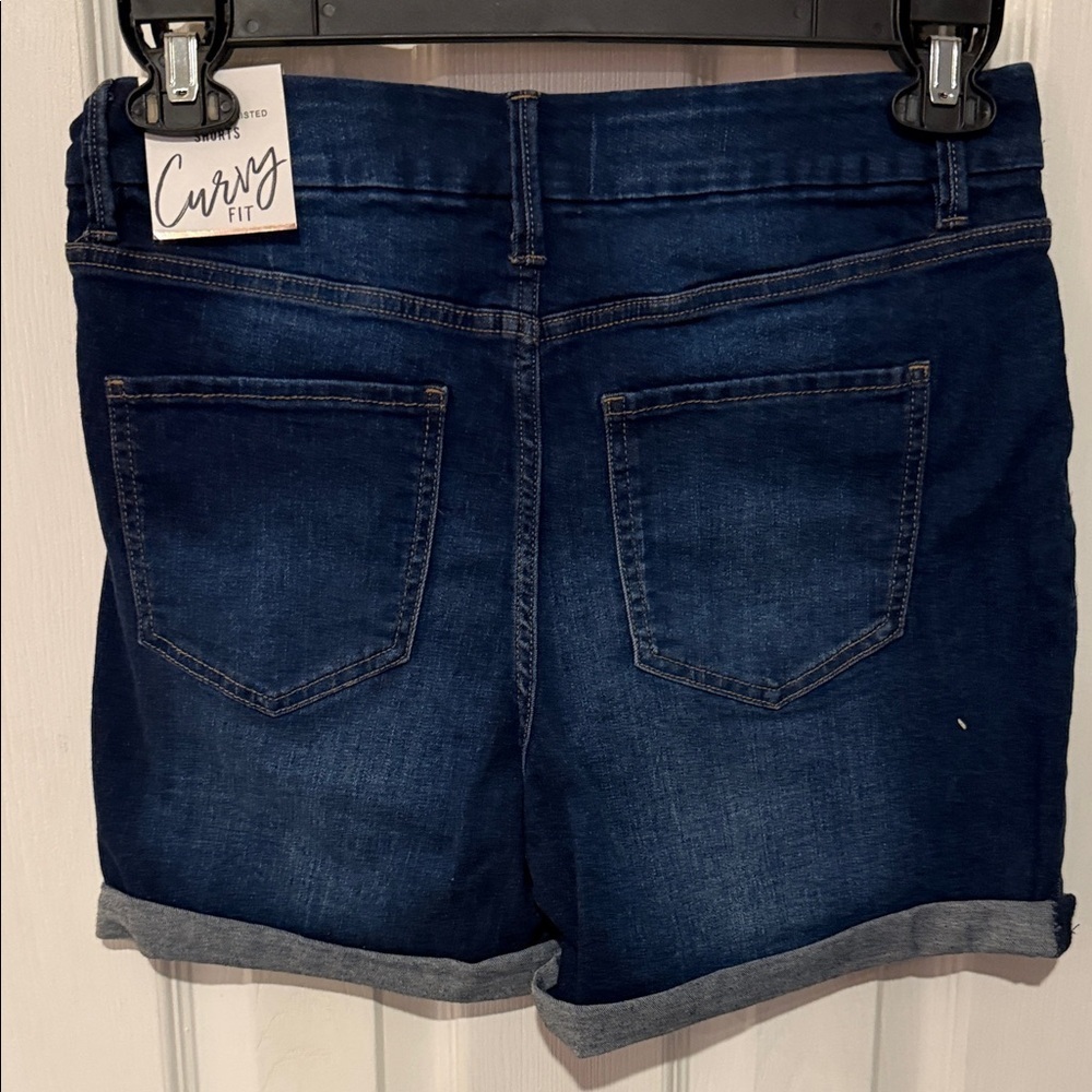 Royalty For Me Dark Blue Denim Shorts - Picture 4 of 5